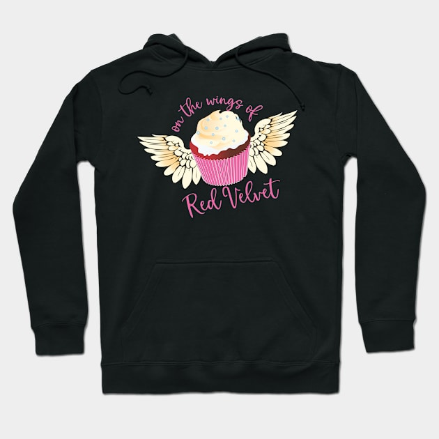 Red velvet cupcake angel wings baking bakery sweets Hoodie by BigMRanch